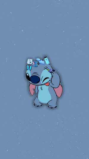 Adorable Aesthetic Blue Stitch Image Wallpaper