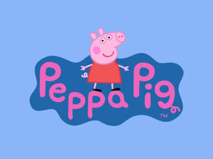 Adorable And Colorful Peppa Pig Tablet Design Wallpaper