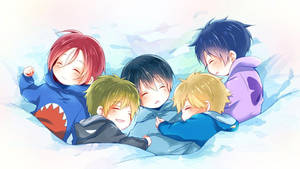 Adorable Anime Kids Sleeping Wallpaper