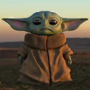 Adorable Baby Yoda Aesthetic Wallpaper