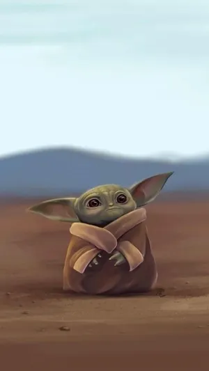 100+] Baby Yoda Cartoon Wallpapers | Wallpapers.com