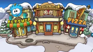 Adorable Club Penguin Village Wallpaper
