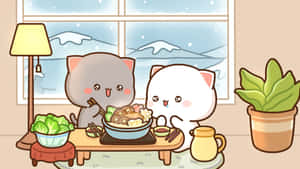 Adorable Kawaii Japanese Digital Art Wallpaper