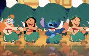 Adorable Lilo And Stitch Adventure Wallpaper