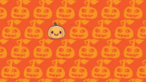 Adorable Pumpkin With A Charming Smile Wallpaper