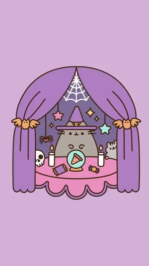 Adorable Pusheen Kawaii Cat Wallpaper