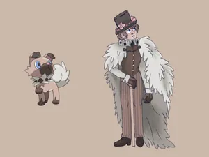 Adorable Rockruff In Human Form: Pokemon Fan Art Wallpaper