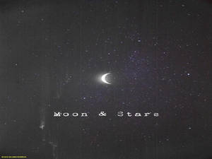 Adorable Stars And Moon Desktop Wallpaper