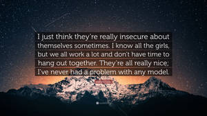 Adriana Lima Quote About Being Insecure Wallpaper
