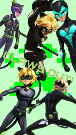 Adrien And Marinette Having A Fun Time In Paris Wallpaper