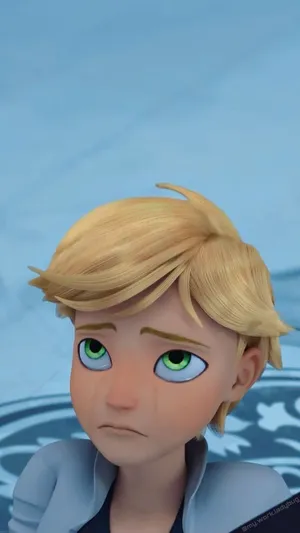 Adrien And Marinette In A Loving Embrace Wallpaper