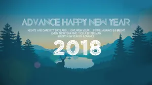 Advance Happy New Year2018 Greeting Wallpaper