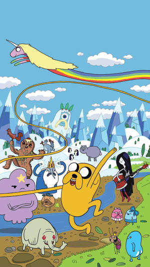 Adventure Time Cartoon Phone Wallpaper