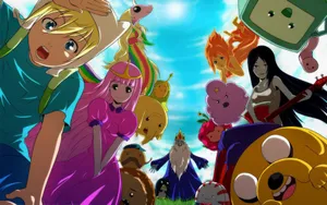 Adventure Time Characters Gathering Wallpaper