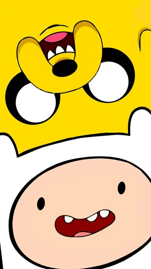 Adventure Time Jakeand Finn Cute Closeup Wallpaper