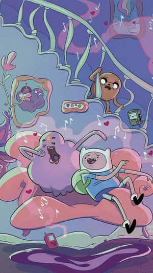 Adventure Time On The Go: Make Every Moment Count On Your Iphone Wallpaper