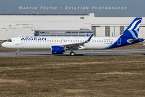 Aegean Airlines Flag Carrier A321-271nx Plane Wallpaper