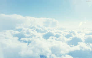 Aerial Clouds Aesthetic Light Blue Wallpaper