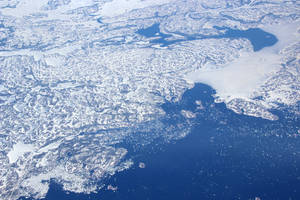 Aerial Greenland Ice Sheet Wallpaper