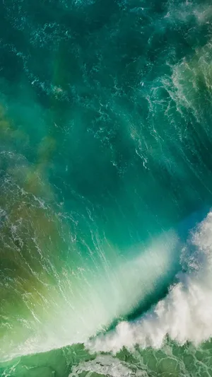 Aerial Ocean Wavesi Phone11 Wallpaper Wallpaper