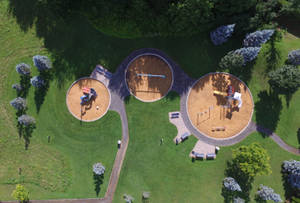 Aerial Round Playground Wallpaper
