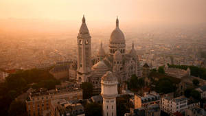 Aerial Shot Of Sacre Coeur Basilica Wallpaper