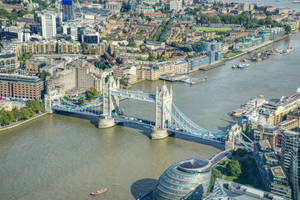 Aerial Shot Of Tower Bridge London Wallpaper