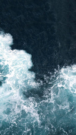 Aerial View Blue Ocean Aesthetic Phone Wallpaper