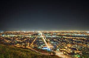 Aerial View Los Angeles Bright Skyline Wallpaper
