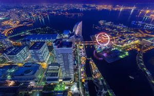 Aerial View Of Yokohama City Wallpaper