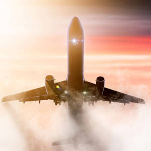 Aeroplane Bright Clouds Wallpaper