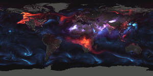 Aerosol Distribution World Map 4k Wallpaper