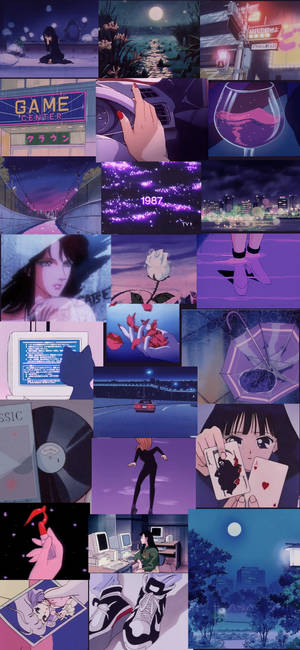Aesthetic Anime Girl Collage Phone Wallpaper
