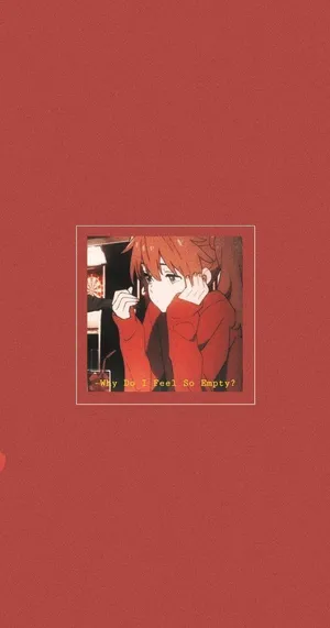 Aesthetic Anime Girl Red Theme Wallpaper