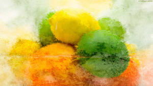 Aesthetic Art Citrus Fruits Wallpaper