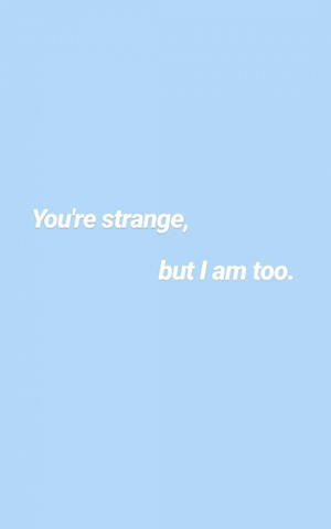 Aesthetic Baby Blue Words Wallpaper