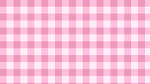Aesthetic Baby Pink Checkered Background Wallpaper