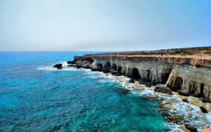 Aesthetic Beach Laptop Cliffside Wallpaper