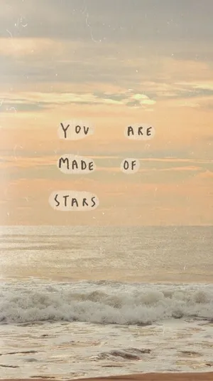 Aesthetic Beige Made Of Stars Wallpaper