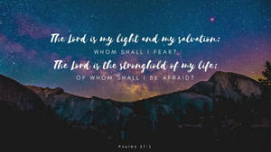 Aesthetic Bible Verse Psalms 27:1 Wallpaper