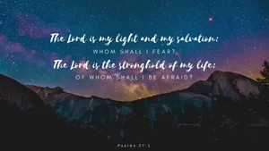 Aesthetic Bible Verse Psalms 27:1 Wallpaper