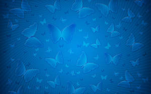Aesthetic Blue Butterflies Wallpaper