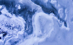 Aesthetic Blue Foamy Waves Wallpaper