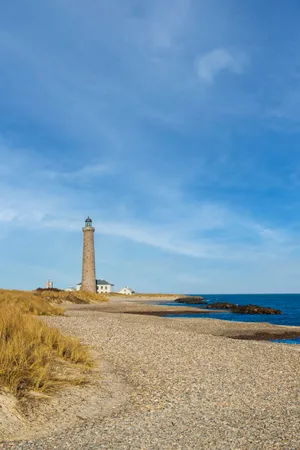 Aesthetic Blue Iphone Light House Wallpaper