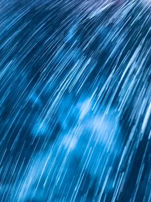 Aesthetic Blue Iphone Rainfall Art Wallpaper