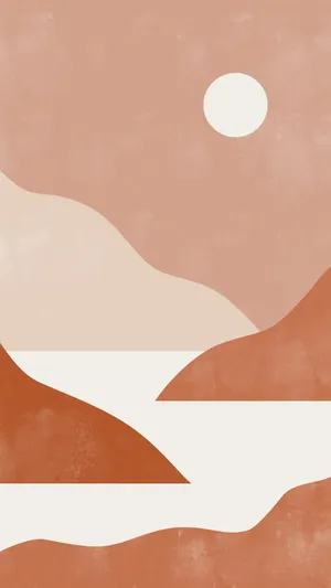 Aesthetic Boho Coral Dunes Wallpaper