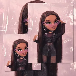 Aesthetic Bratz Doll Jade All Black Wallpaper
