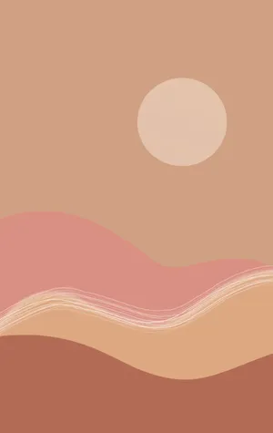 Aesthetic Brown Colors Abstract Seascape Wallpaper