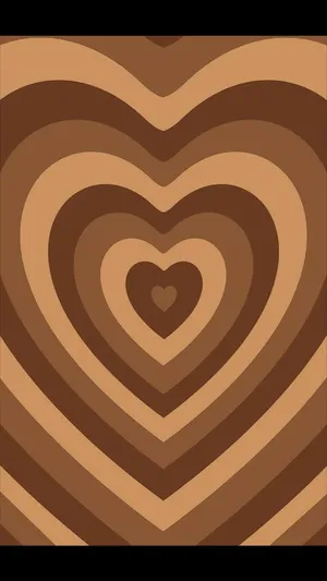 Aesthetic Brown Heart Wallpaper