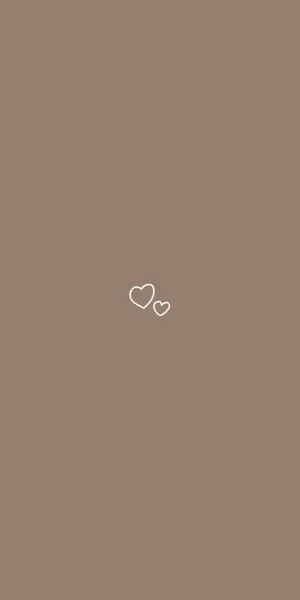 Aesthetic Brown Minimalist Heart Wallpaper